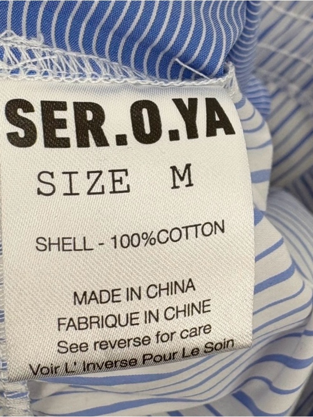 SER.O.YA Ziggy Shorts in Blue White Stripe Combo Men’s Size M NWT - Picture 8 of 8